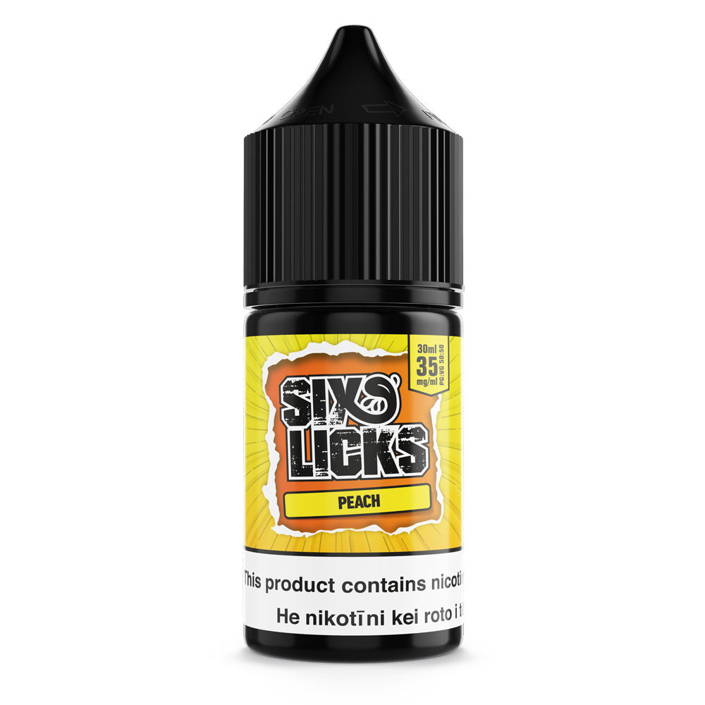 Six Licks Salts - Peach (30ml)